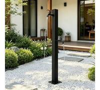 Columna de agua de jardín con grifo, Columna de Agua Vertical de Acero Inoxidable para Jardín, Columna de Agua Vertical Anticongelante para escuelas, patios, jardine(Black A)