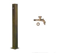 Columna de agua de jardín de acero inoxidable 304 con grifo, fuente al aire libre para soluciones de riego, diseño independiente para sistemas S&P y Slish