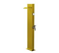 Columna de agua de jardín de acero inoxidable 304 para exteriores, grifo anticongelante con base cuadrada estable y cascada de fuente de jardín dorada