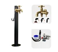 Columna de agua de jardín de acero inoxidable 304 vertical para riego y riego de jardín, función de agua decorativa (cilíndrica04)
