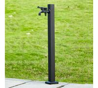 Columna de agua de jardín de acero inoxidable de 37 pulgadas, soporte vertical de manguera con grifo, resistente a las heladas, sistema de riego al aire libre para lavado y riego de automóviles