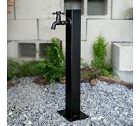 Columna de agua de jardín de acero inoxidable, soporte de manguera vertical independiente para exteriores sin escarcha con grifo para patio, patio trasero, paisaje, fuente de agua(Height: 60cm/23.6in)