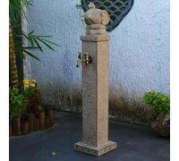 Columna de agua de jardín de acero inoxidable, soporte vertical para grifo para riego de patio y dispensador de hidrante, solución de riego duradera para jardines y patios