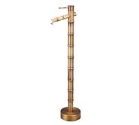 Columna de Agua de jardín de bambú, Antigua, Totalmente de Cobre - Grifo de Suelo Decorativo para Exteriores de 86 cm (34 Pulgadas), Fuente de Agua Resistente a Las helad