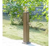 Columna de agua de jardín exterior vertical y cuadrada con grifo, soporte de manguera de jardín independiente,para jardines de villas y parques al aire libre.(C)