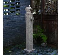 Columna de agua de jardín, grieta anticongelante, gran hidrante de jardín decorativa independiente, para lavado de riego de patio, patio exterior y césped (22 x 22 x 110 cm)