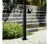 Columna de agua de jardín independiente de acero inoxidable con grifo, grifo de agua vertical para lavado de automóviles y riego de césped, grifo de patio exterior sin escarcha(Height: 95cm/37.4in)