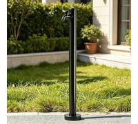 Columna de agua exterior de acero inoxidable, grifos decorativos tipo hidrante para jardín, columna de agua de alta resistencia con montaje en suelo para fincas y jardines(Without lock,10 * 95cm)