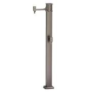 Columna de Agua Exterior de Acero Inoxidable para jardín y Patio, Soporte para Manguera con Grifo, Poste de Fuente con Grifo de Montaje en Suelo anticongelante, Ideal par