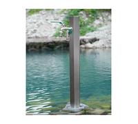 Columna de agua independiente for exteriores con grifo anticongelante, poste de grifo de acero inoxidable montado en el piso, soporte de espiga de jardín for riego y lavado de autos(TALL)