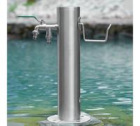 Columna de Agua Independiente para jardín con Soporte para Manguera Exterior,Grifo de Agua montado en el Suelo de Acero Inoxidable 304 anticongelante,Poste del Grifo del Patio,Fuente de Agua Hidrant