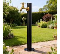 Columna de agua para exteriores Grifo de agua para jardín Pilar de grifo de jardín vertical de acero inoxidable de 23,6 pulgadas con accesorios de montaje Grifo(B-Height: 95cm/37.4in)