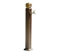 Columna de agua para exteriores, resistente a los rayos UV, 110 cm, de aluminio, grifo de jardín con soporte de manguera, diseño vertical impermeable para fuente de patio trasero y uso en jardín