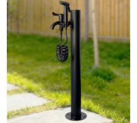 Columna de agua para exteriores sin escarcha de acero inoxidable con grifo, grifo de montaje en piso vertical con hidrante independiente para riego de césped de pastos agrícolas(Height: 95cm/37.4in)