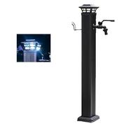 Columna de Agua para Grifo, Columna de Agua Solar de Doble Grifo - Dispensador de jardín Exterior Duradero, Grifo Vertical para Patios, solución de riego ecológica para Jardines y Patios.