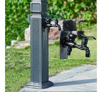 Columna de Agua para Grifo, Grifo Exterior anticongelante con Doble Salida, Soporte de Manguera Independiente, hidrante a Prueba de congelación, Grifo de Agua de Montaje en Suelo Preparado p
