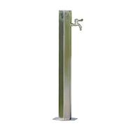 Columna de agua para jardín, columna de agua vertical de acero inoxidable con 2 grifos, fuente de patio exterior independiente con dispensador de agua, entrada inferior, do,Side Inlet-Single tap