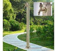 Columna de Agua para jardín de Acero Inoxidable con grifos Dobles - Grifo Exterior anticongelante para Jardines Verticales, Patios y terrazas - Grifo de pie Exterior Duradero