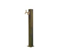 Columna de Agua para Jardín de Acero Inoxidable, Fuente Exterior con Grifo de Cobre, Poste de Agua Anticongelante para Patio y Villa(E,95cm/37.4in)