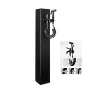 columna de agua para jardín exterior, Columna de agua jardín vertical acero inoxidable, grifo latón(Black 8)