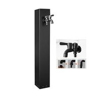 columna de agua para jardín exterior, Columna de agua jardín vertical acero inoxidable, grifo latón(Black 4)