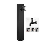 columna de agua para jardín exterior, Columna de agua jardín vertical acero inoxidable, grifo latón(Black 5)