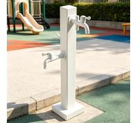 Columna de agua para jardín exterior con grifo de doble salida