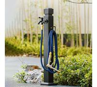 Columna De Agua Para Jardín, Grifo De Jardín Con 2 Salidas, Acero Inoxidable Redonda, Resistente A Los Rayos UV Y A Las Heladas(60cm/23.6in)