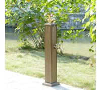 Columna De Agua Para Jardín, Grifo Exterior Con Cartucho De Cerámica, Resistente A Los Rayos UV Y A Las Heladas, Montaje En Suelo Para Jardín, Patio, Parque(Brown)