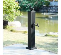 Columna De Agua Para Jardín, Grifo Exterior Con Cartucho De Cerámica, Resistente A Los Rayos UV Y A Las Heladas, Montaje En Suelo Para Jardín, Patio, Parque(Black)
