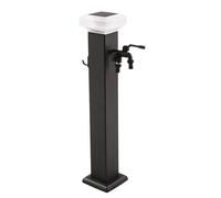 Columna de Agua para Jardín Vertical, Fuente Solar Exterior Anticongelante con Grifo, Soporte Independiente para Manguera, Hidrante Dispensador de Agua(60cm/24in)