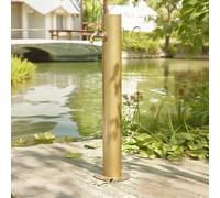 Columna de Agua Vertical cilíndrica de Acero Inoxidable 304 para jardín, dispensador de Agua anticongelante para Grifo Exterior, Fuente de Agua para hidrante, Poste para,Gold a-86cm/33.9in