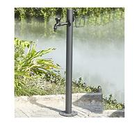 Columna de Agua Vertical cilíndrica para jardín de Acero Inoxidable 304, hidrante Vertical para tubería de Agua anticongelante y antigrietas para Exteriores, con Cubierta,Single Outlet-33.8 * 2in