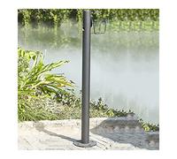 Columna de Agua Vertical cilíndrica para jardín de Acero Inoxidable 304, hidrante Vertical para tubería de Agua anticongelante y antigrietas para Exteriores, con Cubierta,Without Faucet-33.8 * 2in