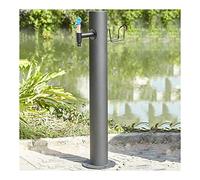 Columna de Agua Vertical cilíndrica para jardín de Acero Inoxidable 304, hidrante Vertical para tubería de Agua anticongelante y antigrietas para Exteriores, con Cubierta,with Lock-33.8 * 4.1in