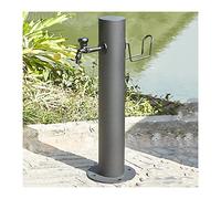 Columna de Agua Vertical cilíndrica para jardín de Acero Inoxidable 304, hidrante Vertical para tubería de Agua anticongelante y antigrietas para Exteriores, con Cubierta,Single Outlet-19.7 * 4.1in