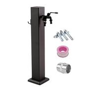 Columna de agua vertical cuadrada para jardín exterior, soporte independiente para manguera con grifo, grifo de agua de acero inoxidable 304 para montaje en suelo para rieg,One Color-80cm/31.5in