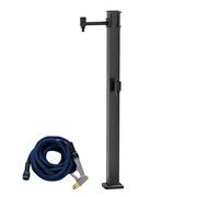 Columna de agua vertical de acero inoxidable 304 para jardín, grifo independiente al aire libre con pistola pulverizadora, ideal para patios, villas, parques, 80 cm de altura