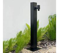 Columna de agua vertical de acero inoxidable 304 para jardín, soporte de manguera independiente con llave de bloqueo, dispensador de agua anticongelante para riego y paisajismo