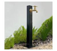 Columna de agua vertical de acero inoxidable 304: soporte duradero para manguera de jardín con grifo con cierre, dispensador de agua anticongelante para exteriores, accesorio esencial para u