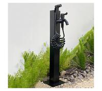 Columna de agua vertical de acero inoxidable 304: soporte duradero para manguera de jardín con grifo con cierre, dispensador de agua anticongelante para exteriores, accesorio esencial para u