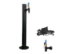 Columna De Agua Vertical De Acero Inoxidable, Grifo De Columna Para Exterior,Con Pistola Rociadora De 7,5 M, para Patios, Jardines y Huertos Exteriores(Black4,Side water inlet)