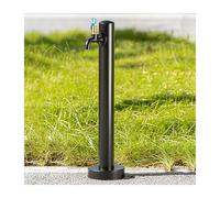 Columna de agua vertical de acero inoxidable para exteriores, 60 cm, para césped, patios y patios traseros, diseño cilíndrico perfecto para paisajismo.