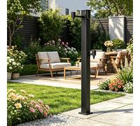 Columna de Agua Vertical de Acero Inoxidable para Jardín, Grifo Anticongelante para Exteriores, Hidrante con Grifo de Doble Salida, para Riego y Lavado(96cm/37.8in)