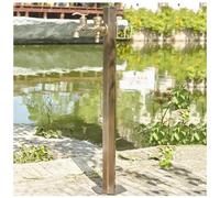 Columna de agua vertical de acero inoxidable para jardín, grifo de agua exterior a prueba de heladas, poste de riego, dispensador de agua independiente de suelo con pistola rociadora y ganchos, para r