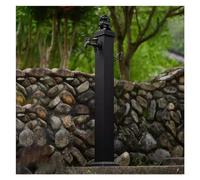 Columna de agua vertical de acero inoxidable para jardín, soporte independiente para grifo al aire libre, 116 cm, soporte para manguera de jardín con cerradura para un acceso seguro al agua