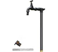 Columna de agua vertical for jardín con grifo anticongelante for exteriores Patio(Nero,80cm/31.5in)