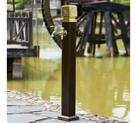 Columna de Agua Vertical Independiente para Jardín, Columna de Agua Vertical para Jardín con Grifo de Doble Salida de Agua, Grifo Anticongelante para Riego y Lavado(114cm/44.9in)