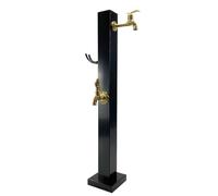 Columna de Agua Vertical Independiente para jardín Exterior con Grifo de Cobre, Soporte Cuadrado para Manguera y dispensador de Agua de Suelo para riego de jardín.