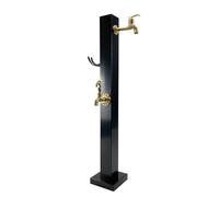 Columna de Agua Vertical Independiente para jardín Exterior con Grifo de Cobre, Soporte Cuadrado para Manguera y dispensador de Agua de Suelo para riego de jardín.